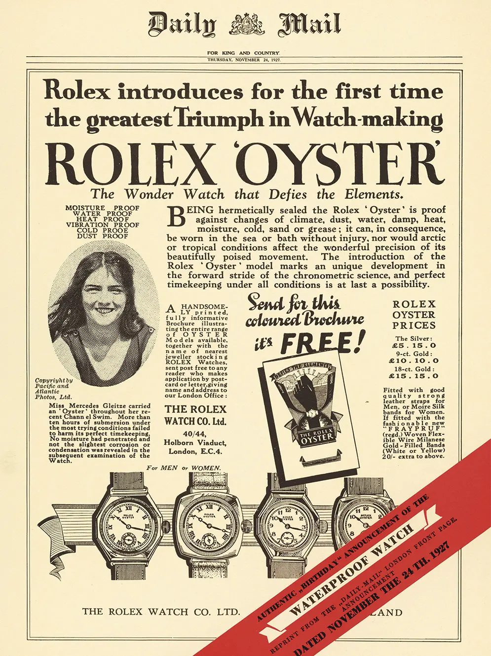 Rolex Oyster story – Klitgaard ure